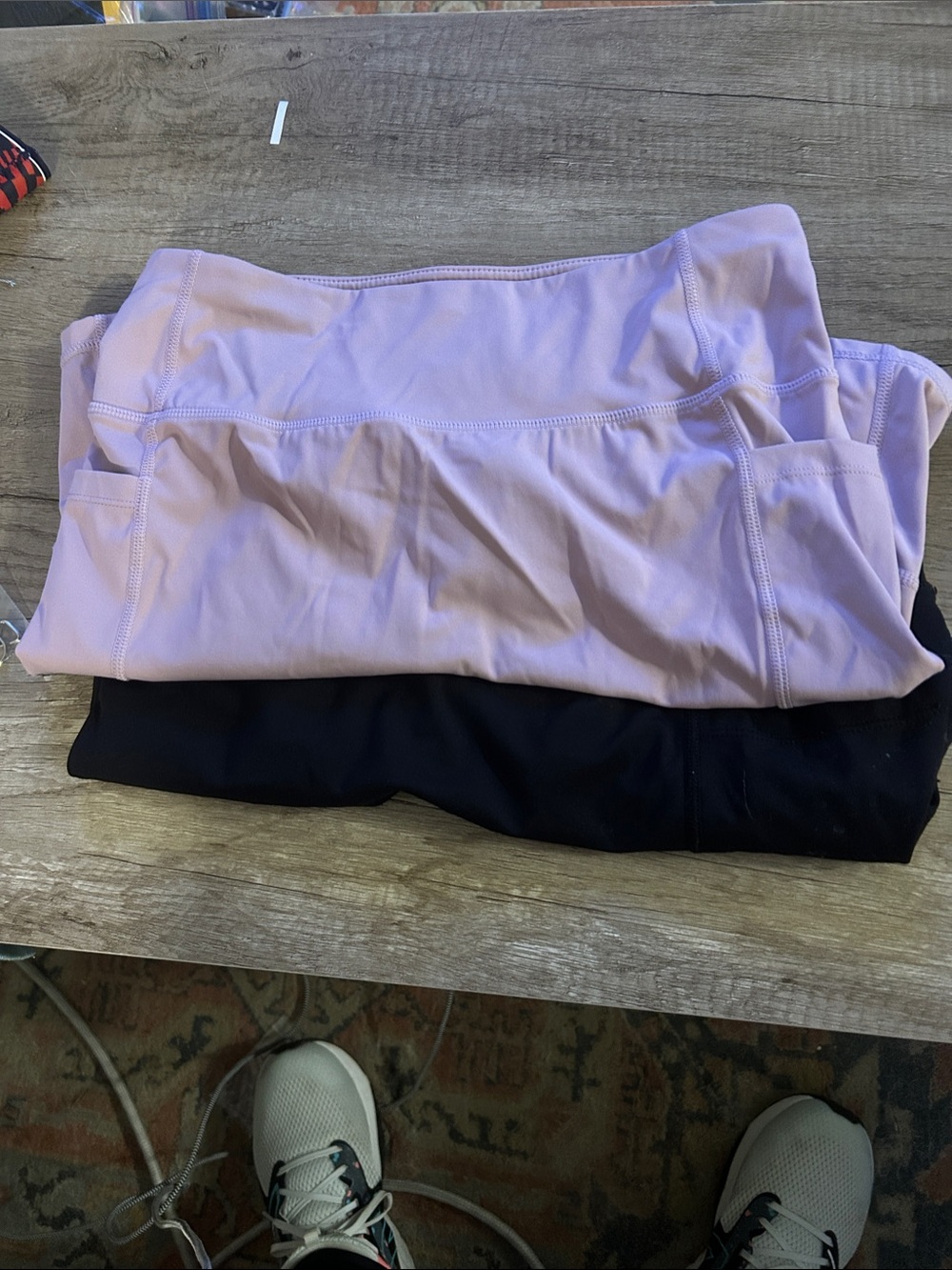 Two athletic sports shorts - Lavender and Black Active size medium